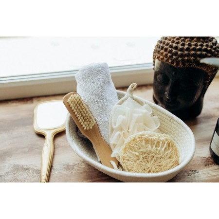 Body brush with a handle of a share, natural bristles-10