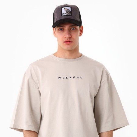 Men's cap with a DIGNITY grid, black color, rr 56-9