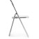 Fold 1 Metal Carcass chair, metal/eco -leather, chrome/white 43x40x77 cm