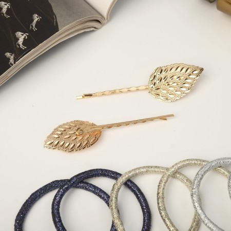 Hair set "Liora" (6 elastic bands, 2 invisibility 5.5 cm) leaflets-2