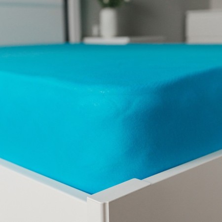 Knitted sheet on an elastic band 120x200x25cm Blue Cullar, 120g/m, cotton 100%-1