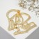 Brooch "Lady in the hat" Contour, color gold