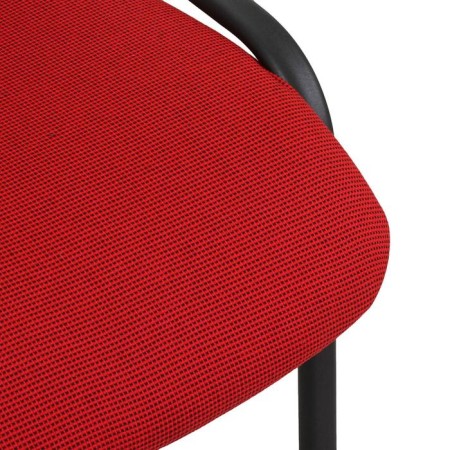 Stool "iso" the frame is black, the upholstery is red-1