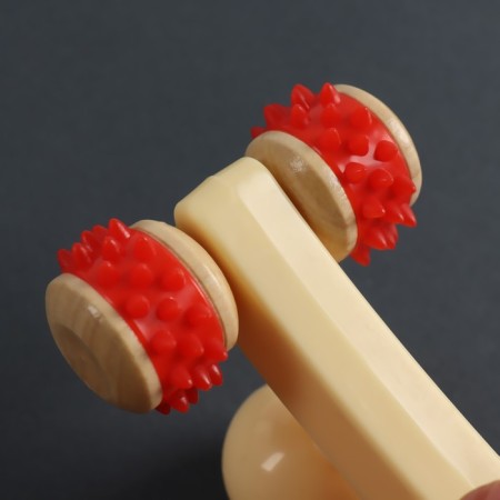 Massage "Muzzle", 10 × 6.5 × 6.5 cm, wooden, 4 wheels, color mix-6