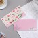 Money envelope "Happy Birthday!" flowers, buds, white background, 16.2x8.3 cm