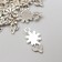 Decor metal for creativity "Flower" silver (A17374) 2.1x1 cm