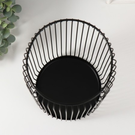 Summary metal per 1 candle up to 13 cm "Cage" black 16.5x16.5x22 cm-2
