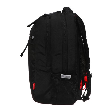 Youth backpack 39 x 26 x 19 cm, Grizzly, ergonomic back, laptop department, black/red-3