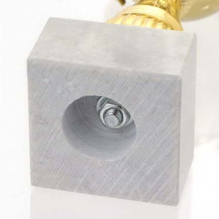 Cup 124D, award figure, gold, a stone stand, 22 × 9 × 5 cm.-4