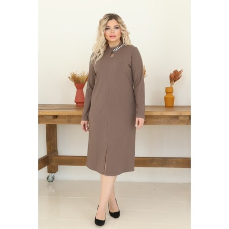 Women's dress, size 52, brown color-18