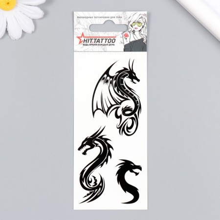 Tattoo on the body "Dragons" 5.6x12 cm