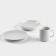 Set of porcelain dishes "Universal", white color, 3 objects: plate d = 20 cm, deep 600 ml, d = 20 cm, mug 350 ml