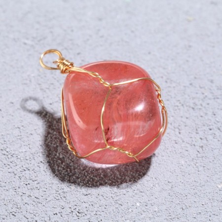 Krasny Agate keychain, in wire