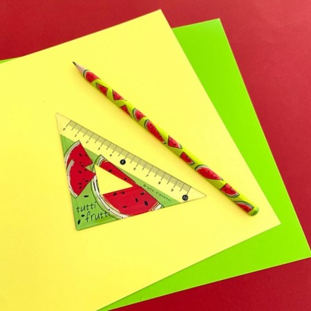 Triangle 45 °, 10 cm nappygraphix "watermelon", plastic-1