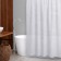 Bathroom curtains, 180 × 180 cm, 12 rings, 3D effect, PEVA, white color