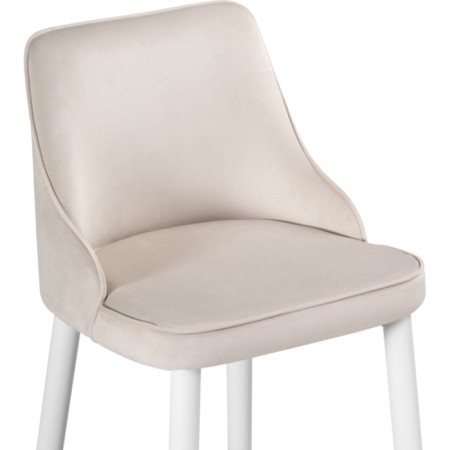Barry atani metal stool/velor, white/cream 48x44x97 cm-4
