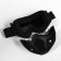 Mask glasses for motor vehicles, collapsible, golden chrome glass, black
