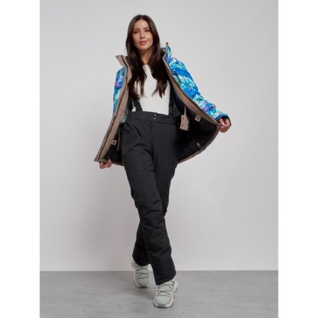 Ski jacket female winter, size 44, blue color-9