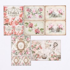 Set of decoupage cards 5 pcs “Vintage History”, 45 g/m2, A4 format
