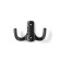 Hook furniture tundra TKD011BL, two -rod, black color