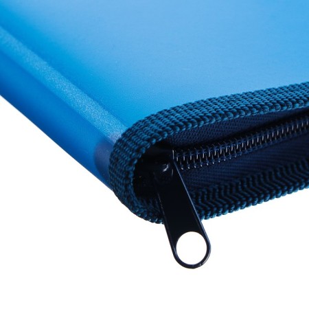 A folder with A4 handles, 230 x 185 x 25 mm, lightning around, plastic, PT-112, "office", tinted, dark blue color-4
