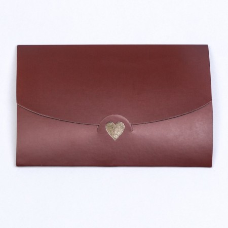Envenue for certificate with embossing, chocolate, 10.5 x 7-1