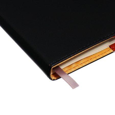 Organizer, A5, 128 sheets, cage, cover of leatherette, with a knife, "business", black-2