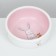 Ceramic bowl for rabbits 200 ml 10 x 3.7 cm, pink/white
