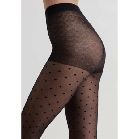 Women's tights Fantasy Pois, size 5, color Nero-4