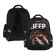 School backpack 40 x 30 x 19 cm, ergonomic back, Bruno visconti 12-002 + pencil case, jeep cross, black