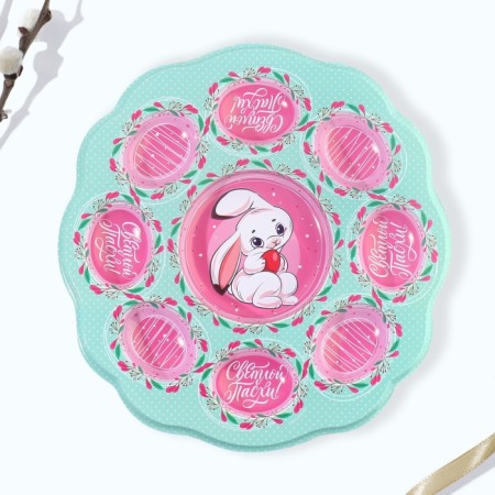 Easter stand "Rabbit", 8 eggs and kulich-1