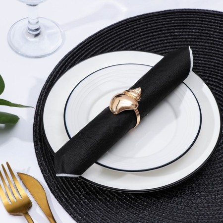 NATURE napkin ring, 5 × 3.5 × 4.5 cm, gold color-1