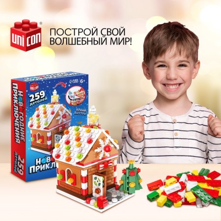 New Year! Designer "New Year's adventures: gingerbread house", box, 259 parts-4
