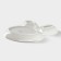 Porcelain dish for feeding Magistro "Eared Zay" with two saucers, 27 × 22.5 cm, white color