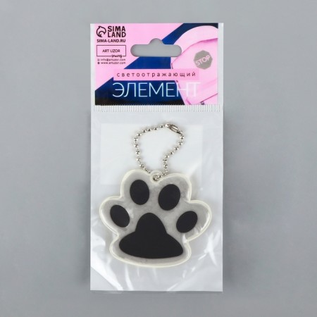 The reflective element "Paw", bilateral, 5.5 × 4.8 cm, white color-4