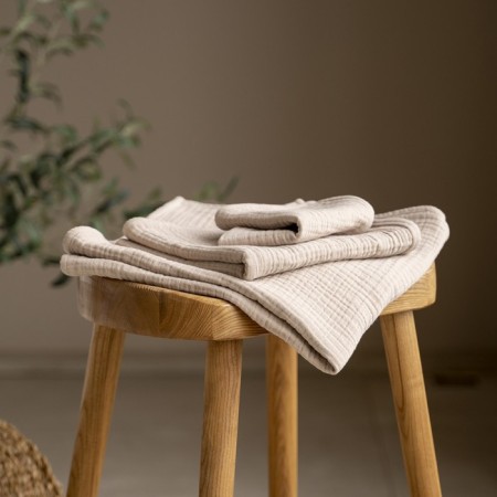 Pasionaria “Shifu”, Muslin, 250 gr, size 70x140 cm, beige color-2