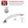 The handle of the tundra bracket Light RS003al, m/o 96 mm, color matte nickel