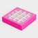 Box for sweets, confectionery packaging, 16 cells, “fuchsia” 17.7 x 17.7 x 3.8 cm