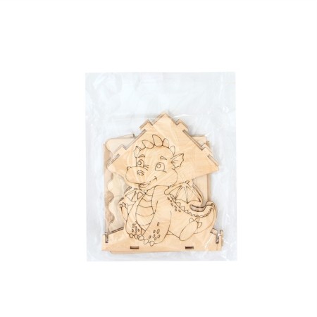 DIY wood feeder "New Year's Dragon", 14.5 × 14.5 × 17.5 cm, Greengo-13