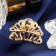 Hair crab "Margarita" arc strips, 2.5 cm, gold