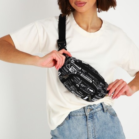 Board belt on lightning, external pocket, black color-8