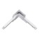 Connector L-shaped flum, white color