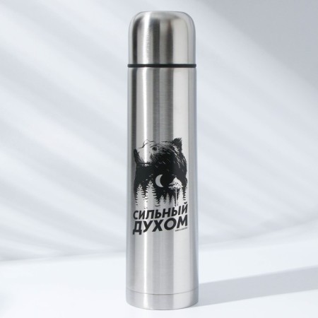 Thermos "strong in spirit" in a case, 1 l, heat conservation time 6-12 hours-2
