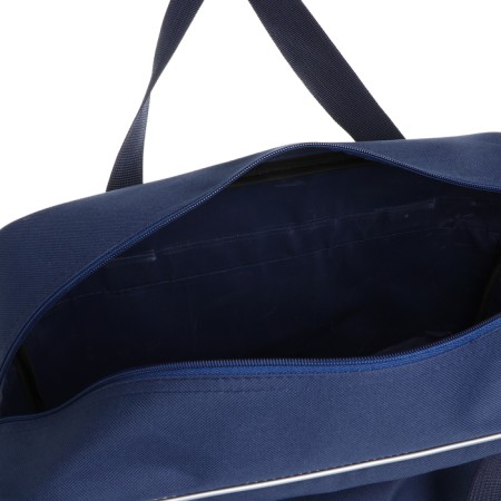 Road bag on wheels, a long belt, with an increase, the outer pocket, the color is blue-4