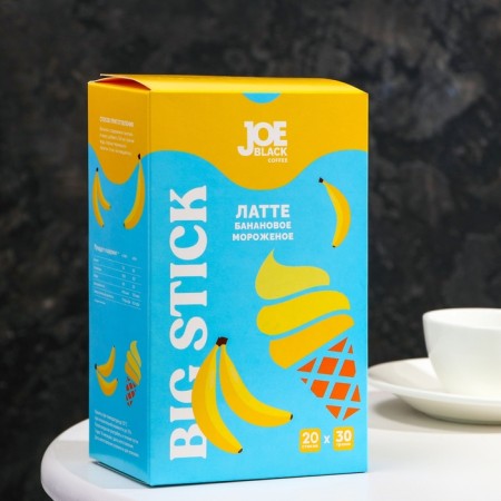Soluble coffee drink Joe Black Big Stick "Latte Banana Ice Cream", 30 g