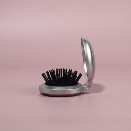 Massage comb “mother -of -pearl medallion”, folding, with a mirror, d = 6 cm, color mix-8