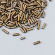 Бисер "Zlatka" стеклярус 10 г, размер 3", 6 мм, №0571 мат.бронза 93"78562