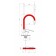 Fauzt FZS-833-R129 kitchen mixer, single-leaf, excess length 180 mm, chrome/red