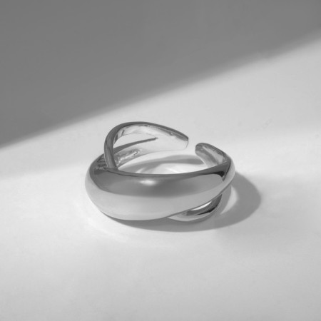 The ring “minimal” the tuo thread, the color is silver, dimensionless-2