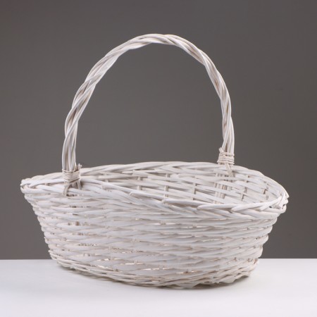 A set of baskets of 3 pcs, 48x37x15/40 cm, white, willow-2